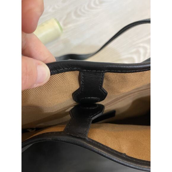 NEW J.Crew Berkeley Large Black Leather Tote Bag Satchel Shopper Pocket Ret $248 - Picture 7 of 9